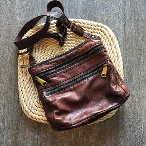 Brown Leather Crossbody Bag
